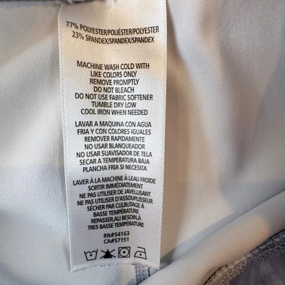 Calvin Klein Performance Womens Gray Marble Tie Dye Leggings Pockets PFJOH2132 M
